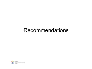 Recommendations
 