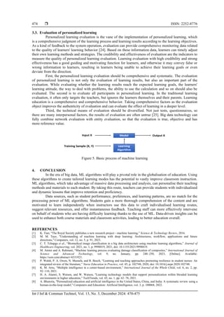 Personalized learning model based on machine learning algorithms | PDF