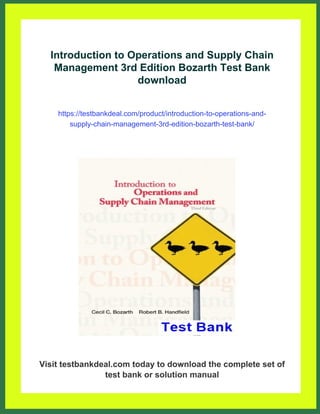 Introduction to Operations and Supply Chain Management 3rd Edition ...