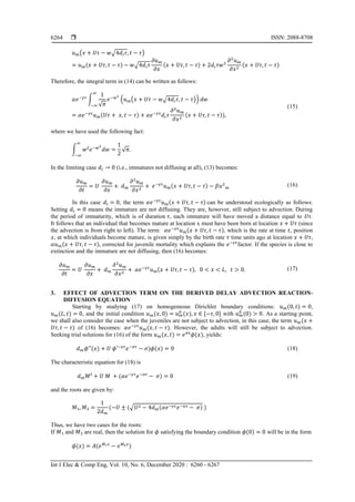 A stage-structured delayed advection reaction-diffusion model for ...