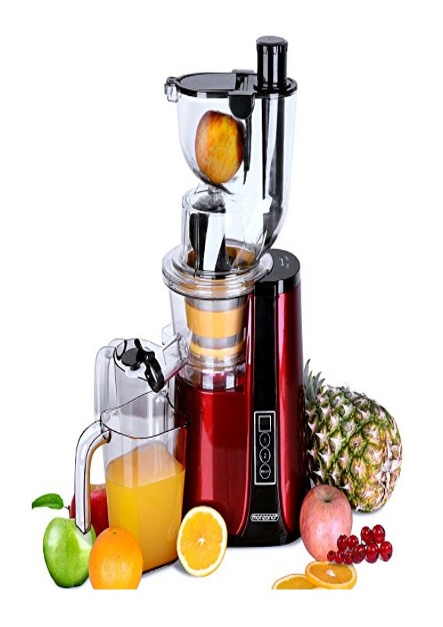 Monzana® Entsafter Slow Juicer Edelstahl Saftpresse Obstpresse • 60U/min • 500W • angenehm leise