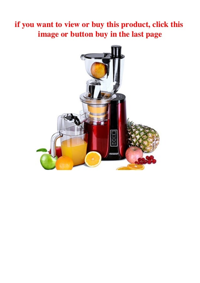 Monzana® Entsafter Slow Juicer Edelstahl Saftpresse Obstpresse • 60U/min • 500W • angenehm leise