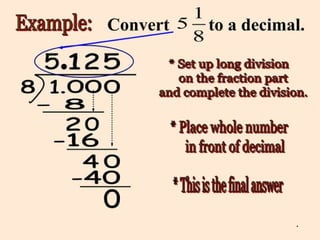Fractions to Decimal