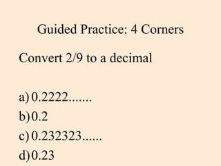 Fractions to Decimal