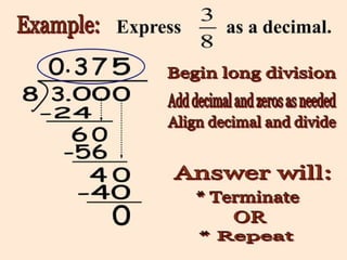 Fractions to Decimal