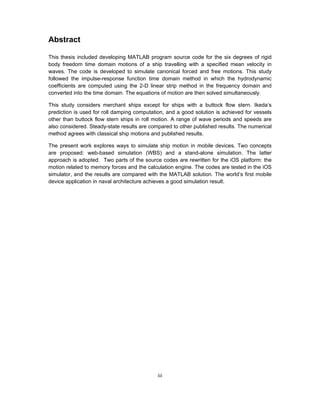 Practical Source Code for Ship Motions Time Domain Numerical Analysis ...