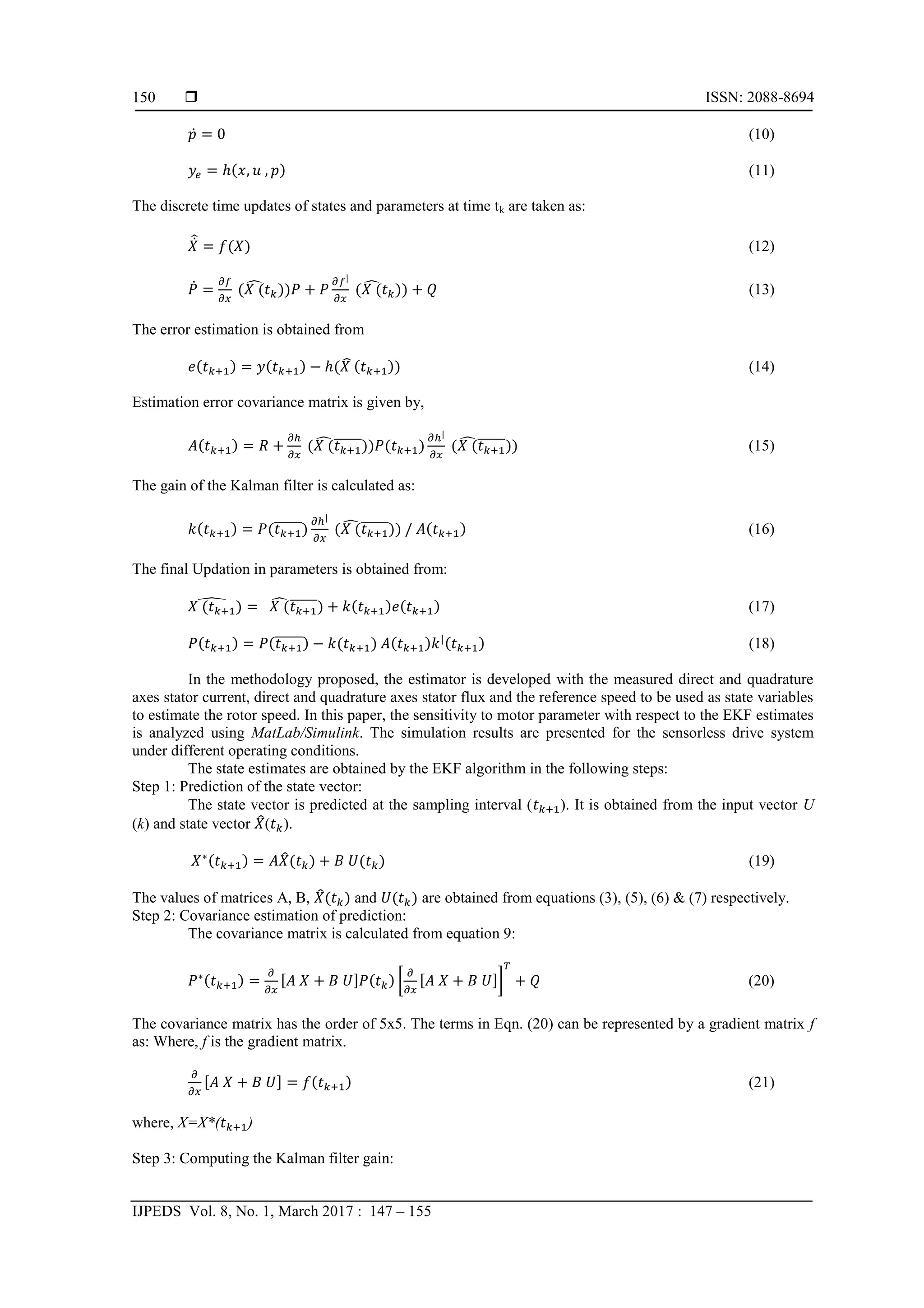 A Robust EKF Based Speed Estimator and Fuzzy Optimization Technique for ...