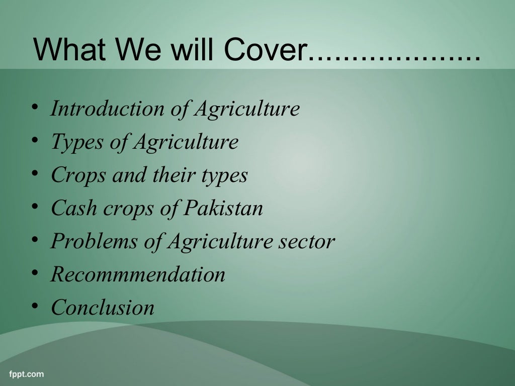 Agriculture of Pakistan