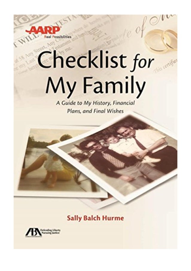 Aarp Death Checklist.pdf Abaaarp checklist for my family pdf - saudiwolf