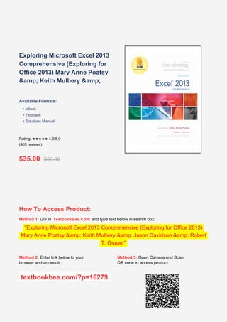 Comprehensive Guide to Exploring Microsoft Excel 2013 Features and ...