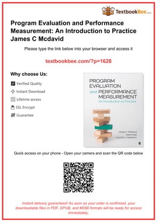 Comprehensive Guide to Program Evaluation and Performance Measurement ...