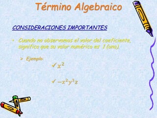 Término Algebraico
 