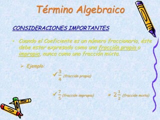 Término Algebraico
 