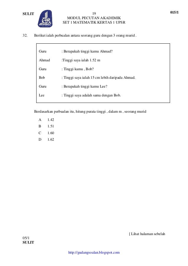 Modul Terbilang Set 1 Matematik Jawapan  legsploaty