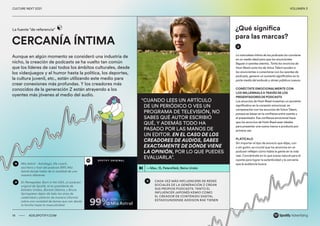 00 ADS.SPOTIFY.COM
CULTURE NEXT 2021 VOLUMEN 3
CERCANÍA ÍNTIMA
La fuente "de referencia"
Aunque en algún momento se consideró una industria de
nicho, la creación de podcasts se ha vuelto tan común
que los líderes de casi todos los ámbitos culturales, desde
los videojuegos y el humor hasta la política, los deportes,
la cultura juvenil, etc., están utilizando este medio para
crear conexiones más profundas. Y los creadores más
conocidos de la generación Z están atrayendo a los
oyentes más jóvenes al medio del audio.
14 ADS.SPOTIFY.COM
CULTURE NEXT 2021 VOLUMEN 3
La naturaleza íntima de los podcasts los convierte
en un medio ideal para que los anunciantes
lleguen a oyentes atentos. Tanto los anuncios de
Host-Read como los de Voice Talent ayudan a
los anunciantes a conectarse con los oyentes de
podcasts, generar un aumento significativo en la
parte media del embudo y atraer públicos nuevos.
CONÉCTATE EMOCIONALMENTE CON
LOS MILLENNIALS A TRAVÉS DE LOS
PRESENTADORES DE PODCASTS
Los anuncios de Host-Read muestran un aumento
significativo en la conexión emocional, en
comparación con los anuncios de Voice Talent,
porque se basan en la confianza entre oyente y
el presentador. Esa confianza emocional hace
que los anuncios de Host-Read sean ideales
para presentar una nueva marca o producto por
primera vez.
PLATÍCALO
Sin importar el tipo de anuncio que elijas, con
o sin guión, es crucial que los anuncios en un
podcast reflejen cómo habla la gente en la vida
real. Concéntrate en lo que suena natural para el
oyente para lograr la autenticidad y la cercanía
que la audiencia busca.
¿Qué significa
para las marcas?
Mía Astral - Astróloga, life coach,
escritora y host del podcast 99% Mia
Astral donde habla de la realidad de una
manera diferente.
En Renegades: Born in the USA, un podcast
original de Spotify, el ex presidente de
Estados Unidos, Barack Obama, y Bruce
Springsteen dejan de lado los aires de
celebridad y platican de manera informal
sobre una variedad de temas que van desde
la familia hasta la masculinidad.
CADA VEZ MÁS INFLUENCERS DE REDES
SOCIALES DE LA GENERACIÓN Z CREAN
SUS PROPIOS PODCASTS: TANTO EL
INFLUENCER JAPONÉS KEMIO COMO
EL CREADOR DE CONTENIDO DIGITAL
ESTADOUNIDENSE ADDISON RAE TIENEN
—Max, 15, Petersfield, Reino Unido
“CUANDO LEES UN ARTÍCULO
DE UN PERIÓDICO O VES UN
PROGRAMA DE TELEVISIÓN, NO
SABES QUÉ AUTOR ESCRIBIÓ
QUÉ, Y ADEMÁS TODO HA
PASADO POR LAS MANOS DE
UN EDITOR. EN EL CASO DE LOS
CREADORES DE AUDIOS, SABES
EXACTAMENTE DE DÓNDE VIENE
LA OPINIÓN, POR LO QUE PUEDES
EVALUARLA”.
 