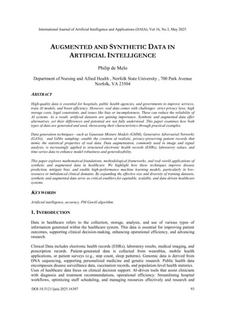 Augmented and Synthetic Data in Artificial Intelligence | PDF