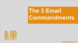 www.sanebox.com
The 3 Email
Commandments
 