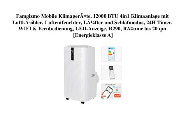 Free Shipping Famgizmo Mobile Klimagera Te 12000 Btu 4in1 Klimaanlag