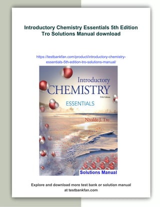 Tro Solution Introductory Chemistry Essentials 5th Edition Tro Solutions Manual | PDF