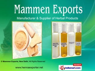 Manufacturer & Supplier of Herbal Products 