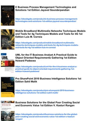 The Mobile Multimedia Business Requirements and Solutions 1st Edition ...