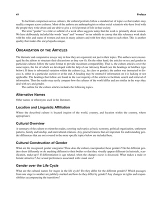Encyclopedia Of Sex And Gender Men And Women In The Worlds Cultures Vol ...
