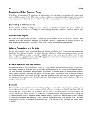 Encyclopedia Of Sex And Gender Men And Women In The Worlds Cultures Vol ...