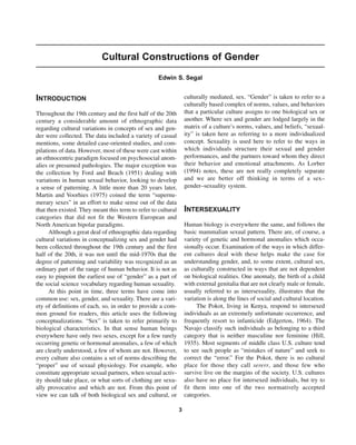 Encyclopedia Of Sex And Gender Men And Women In The Worlds Cultures Vol ...