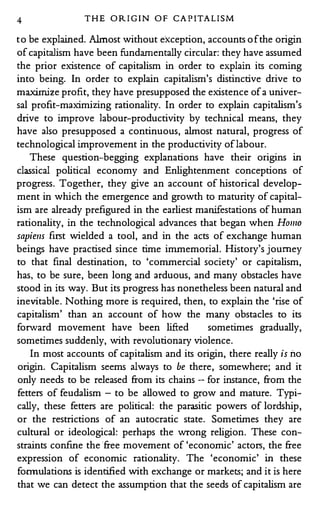 The Origin Of Capitalism A Longer View Wood Ellen Meiksins | PDF