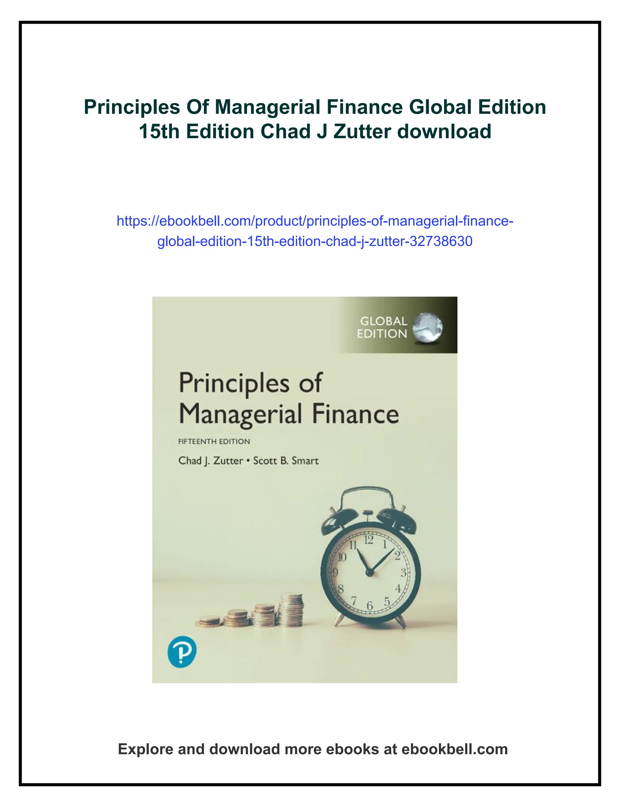 Principles Of Managerial Finance Global Edition 15th Edition Chad J Zutter  | PDF