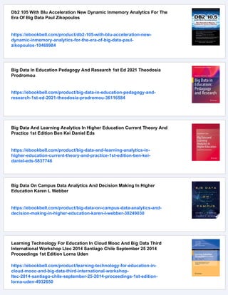 Big Data In Education The Digital Future Of Learning Policy And ...
