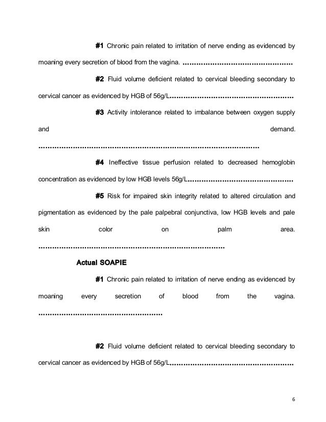 Cervical cancer nursing case study