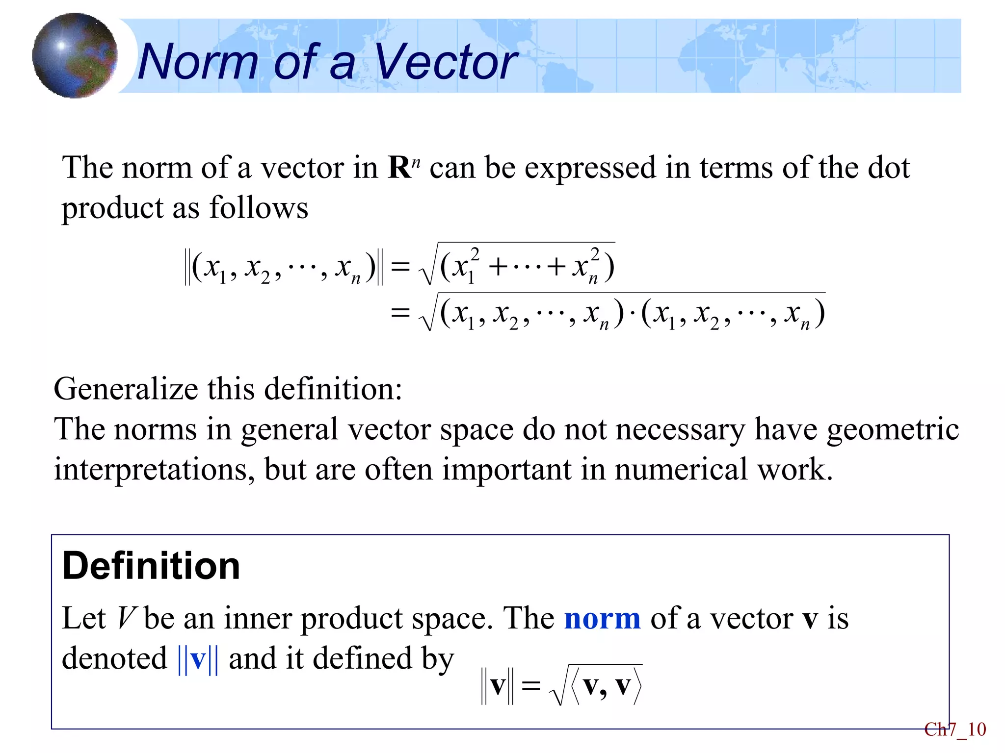 1639 vector-linear algebra | PPT