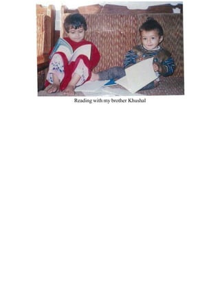 Reading with my brother Khushal
 
