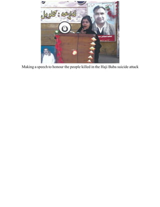 Making a speech to honour the people killed in the Haji Baba suicide attack
 