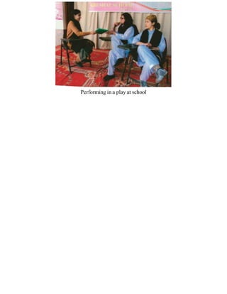 Performing in a play at school
 