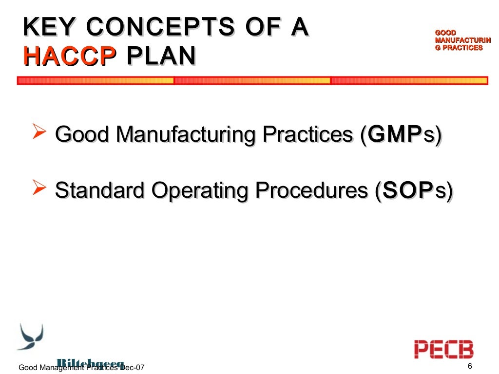 Current Good Manufacturing Practices In Food Industry