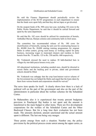 Development Of Scheduled Castes And Scheduled Tribes In India Jagan ...