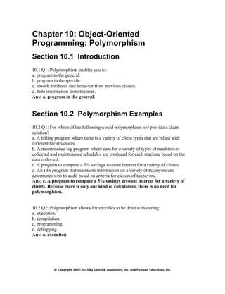 Comprehensive Guide to Java Programming: Polymorphism and Object ...