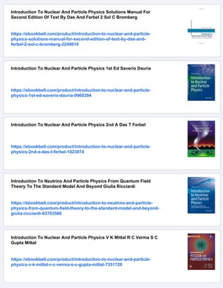 Introduction To Particle And Astroparticle Physics Unknown | PDF