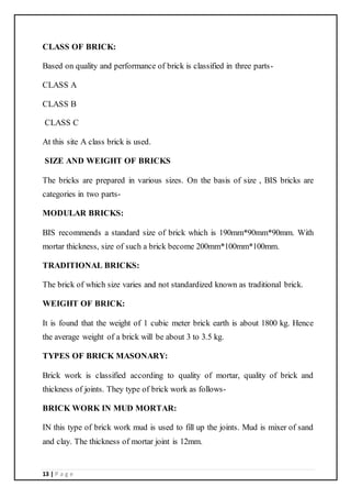 First Class Brick Report.pdf internship report report | DOCX
