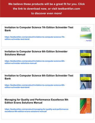 Invitation to Computer Science 7th Edition Schneider Solutions Manual | PDF