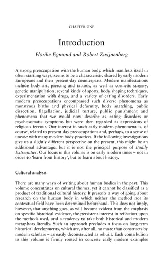 Bodily Extremities Preoccupations With The Human Body In Early Modern ...