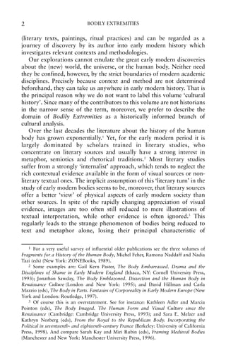 Bodily Extremities Preoccupations With The Human Body In Early Modern ...