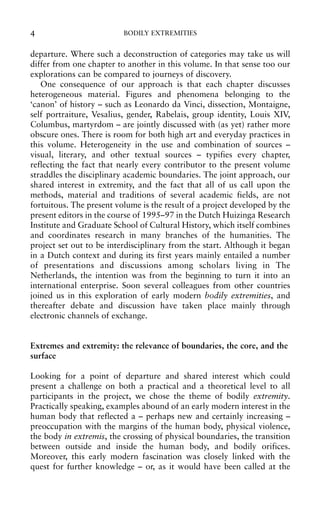 Bodily Extremities Preoccupations With The Human Body In Early Modern ...