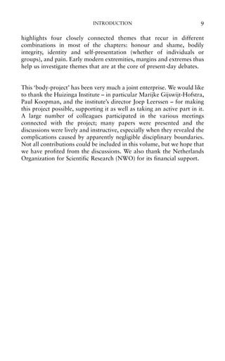 Bodily Extremities Preoccupations With The Human Body In Early Modern ...