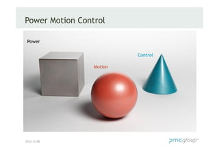 Power Motion Control

 Power

                          Control

                 Motion




2012‐11‐08
 