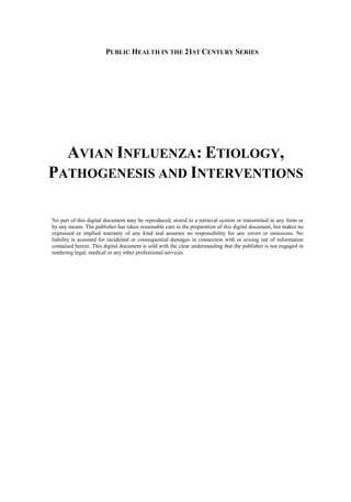 Avian Influenza Etiology Pathogenesis and Interventions Public Health ...