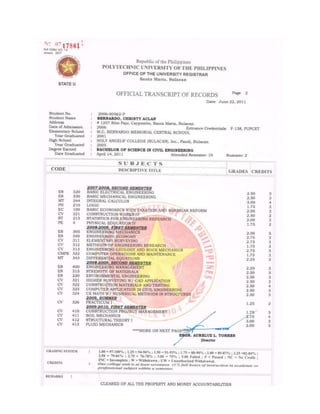 Ns Transcript transcrip of record and s pass card | DOCX