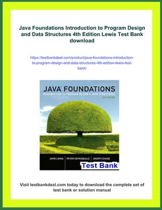 Java Foundations Introduction to Program Design and Data Structures 4th ...